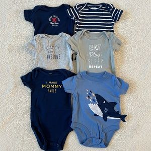 Carter’s short-sleeve onesies/bodysuit, size 3 months